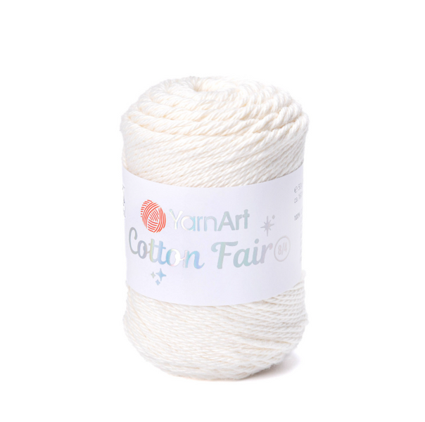 Пряжа YarnArt Cotton Fair 8/4 №5503 молочный (хлопковая) 50 г, 160 м 5503 фото Пряжа YarnArt Cotton Fair 8/4 №5503 молочный (хлопковая) 50 г, 160 м 5503 фото