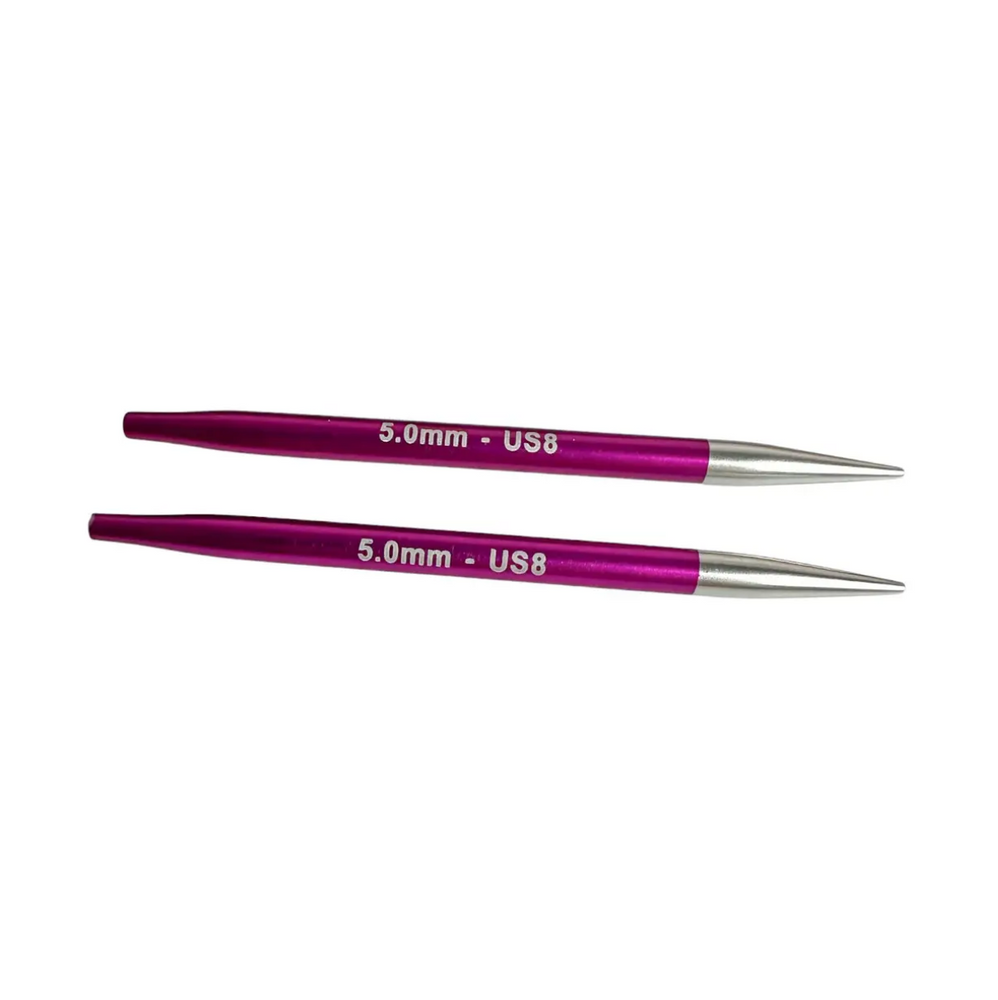 Спицы съемные Zing 9.5 см №5 мм KnitPro круговые алюминиевые для ручной вязки 47525 фото