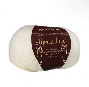 Пряжа Avanti Yarn Alpaca Lux №651 молочний, пряжа напіввовняна, для в'язання гачком и спицями 651 фото