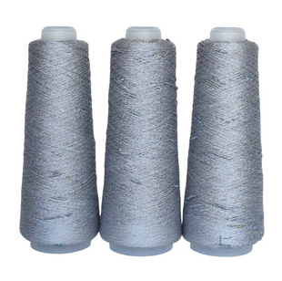 Пряжа Infinity Yarn VISCO KNOT №277 світло-сірий+мультіколор, пряжа з люрексом, для в'язання гачком и спицями 277 фото