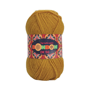 Пряжа Nako Bonbon Dk 50 №98415 гірчиця (акрил) 50 г, 145 м 98415 фото