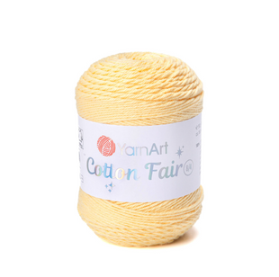 Пряжа YarnArt Cotton Fair 8/4 №5505 светло-желтый (хлопковая) 50 г, 160 м 5505 фото