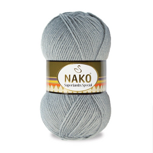 Пряжа Nako Superlambs Special №4192 сірий (напіввовна) 100 г, 200 м 4192 фото