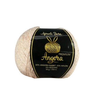 Пряжа Avanti Yarn Angora Premium №SF53-2079 капучино (ангора, нейлон, паєтки) 100 г, 500 м SF53-2079 фото