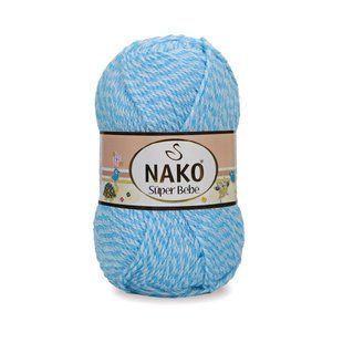 Пряжа Nako Super Bebe №21291 блакитний меланж (акрил) 50 г, 180 м 21291 фото