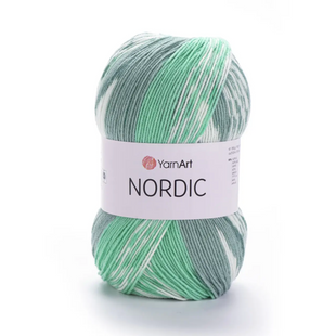Пряжа YarnArt Nordic №668, напіввовна секційне фарбування нитки для в'язання спицями і гачком 668 фото