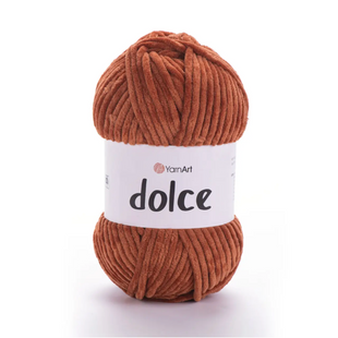 Пряжа Yarnart Dolce №793 теракот - плюшева, велюр для в'язання спицями і гачком 793 фото