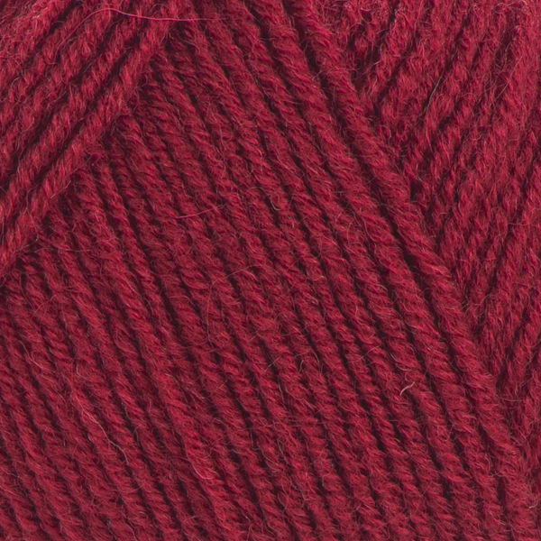 Пряжа Yarnart Merino De Luxe 50 №3024 красный, полушерсть, нитки для вязания спицами и крючком 3024 фото