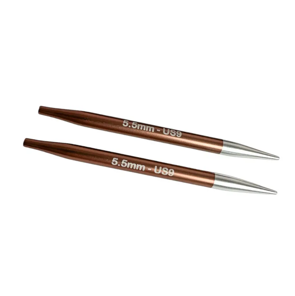 Спицы съемные Zing 9.5 см №5.5 мм KnitPro круговые алюминиевые для ручной вязки 47526 фото