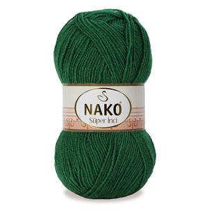 Пряжа Nako Super Inci №10026 зелений (вовна з акрилом) 100 г, 260 м 10026 фото
