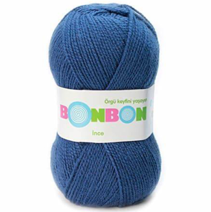 Пряжа Nako Bonbon Ince №98421 джинс (акрил) 100 г, 300 м 98421 фото