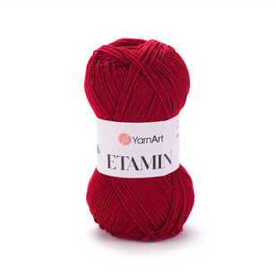 Пряжа YarnArt Etamin №450 темно-червоний, нитки акрилові для в'язання 450 фото