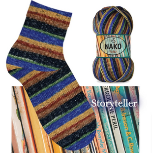 Пряжа Nako Boho Desen №32450 (шкарпеткова пряжа) 100 г, 400 м 32450 фото