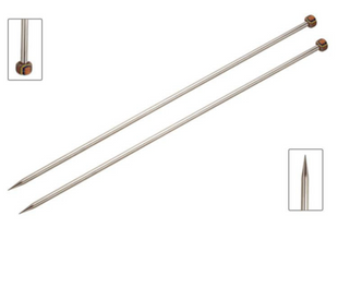 Спиці прямі 35 см KnitPro Nova Metal