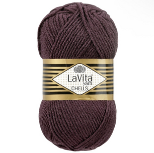 Пряжа LaVita Chells №741 коричневий (акрил) 100 г, 170 м 741 фото