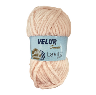 Пряжа Lavita Yarn Velur Small №4141 светло-персиковый (велюр) 50 г, 60 м 4141 фото