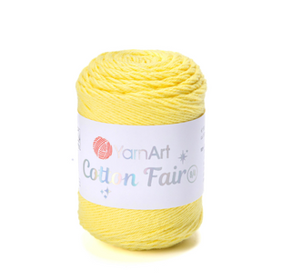 Пряжа YarnArt Cotton Fair 8/4 №5506 желтый (хлопковая) 50 г, 160 м 5506 фото