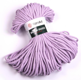 Пряжа Yarnart Macrame Braided №765 бузковий, макраме для ручного в'язання спицями та гачком 765 фото