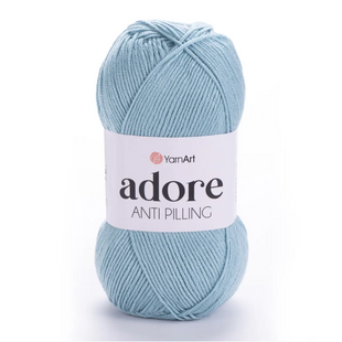 Пряжа Yarnart Adore (Адор) №369 світло синій колір - акрилова для в'язання гачком и спицями 369 фото