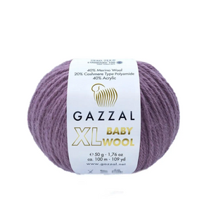 Пряжа Gazzal Baby Wool XL №843 сухая роза, 100м/50гр, 40% шерсть мериноса, для ручной вязки спицами и крючком 843-XL фото