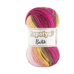 Пряжа Papatya Batik (Папатя Батiк) №55432, акрилова нитки для в'язання спицями і гачком 55432 фото