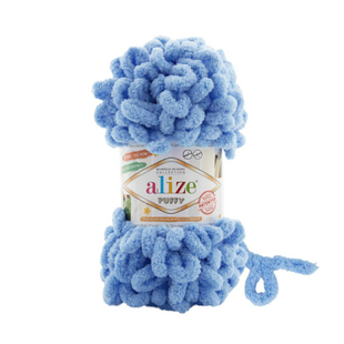 Пряжа Alize Puffy №40 блакитний (100% мікрополіестер) 100 г, 9 м 40 фото