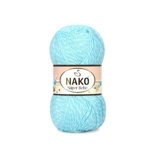 Пряжа Nako Super Bebe №21292 блакитний твід (акрил) 50 г, 180 м 21292 фото