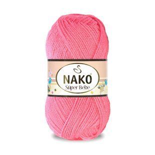 Пряжа Nako Super Bebe №236 рожевий (акрил) 50 г, 180 м 236 фото