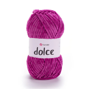 Пряжа Yarnart Dolce №794 темно-рожевий - плюшева, велюр для в'язання спицями і гачком 794 фото