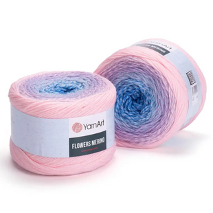 Пряжа YarnArt Flowers Merino №551 напіввовна, секційного фарбування для в'язання спицями та гачком 551 фото