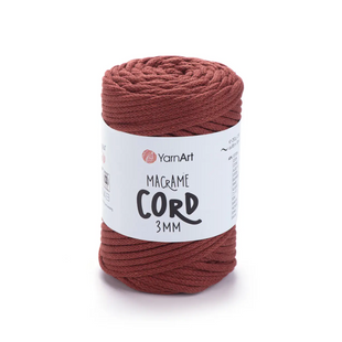 Пряжа Yarnart Macrame Cord 3 мм №785 теракот, нитки для в'язання макраме 785 фото
