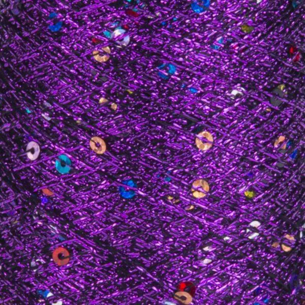 Пряжа Yarnart Paillettes №8009 фіолетовий, люрекс з паєткою нитки для в'язання спицями та гачком 8009 фото