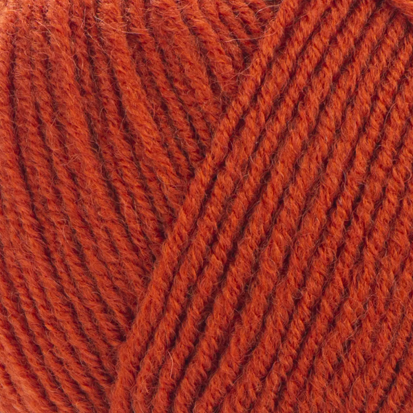 Пряжа Yarnart Merino De Luxe 50 №3027 терракотовый, полушерсть, нитки для вязания спицами и крючком 3027 фото