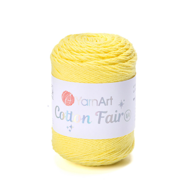 Пряжа YarnArt Cotton Fair 8/4 №5506 желтый (хлопковая) 50 г, 160 м 5506 фото Пряжа YarnArt Cotton Fair 8/4 №5506 желтый (хлопковая) 50 г, 160 м 5506 фото