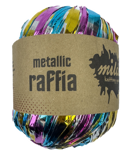 Рафія METALLIC для в'язання та плетіння сумок та капелюхів різнокольоровий 496533 фото