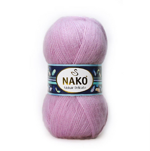 Пряжа Nako Mohair Delicate №1249/6113 розовый (полушерсть) 100 г, 500 м 1249/6113 фото