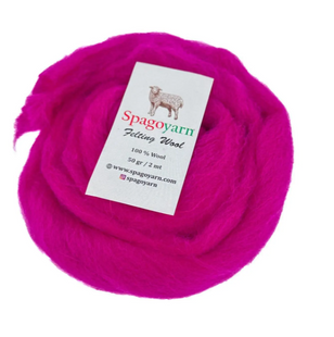 Вовна для валяння Spagoyarn FELT WOOL (Фелт Вул) № 87031 фуксія (Пряжа 100% вовна, нитки для фелтингу) 87031 фото