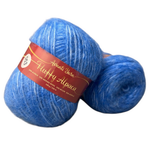 Пряжа Avanti Yarn FLUFFY ALPACA №053 синій, напіввовняна, для ручного в'язання спицями та гачком 053 фото