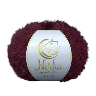 Пряжа Avanti Yarn Norka (Норка) №808 бордо, нейлон нитки для в'язання спицями і гачком 808 фото