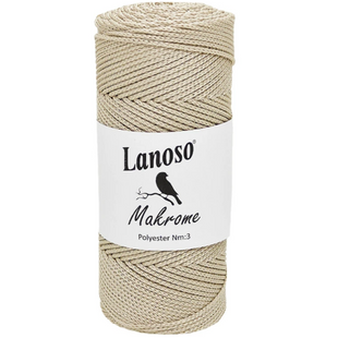 Пряжа Lanoso Macrame №305 бежевий, поліпропілен нитки для в'язання гачком 305 фото