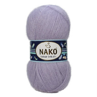 Пряжа Nako Mohair Delicate №13907 сиреневый (полушерсть) 100 г, 500 м 13907 фото