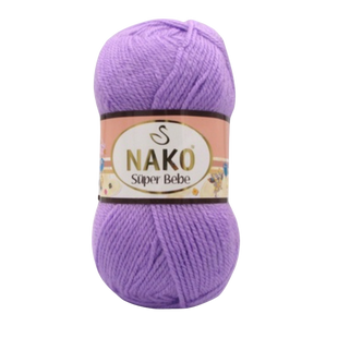 Пряжа Nako Super Bebe №1036 фіалка (акрил) 50 г, 180 м 1036 фото