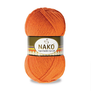 Пряжа Nako Superlambs Special №4888 помаранчевий (напіввовна) 100 г, 200 м 4888 фото