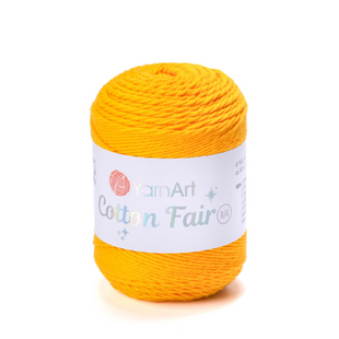 Пряжа YarnArt Cotton Fair 8/4 №5509 ярко-желтый (хлопковая) 50 г, 160 м 5509 фото