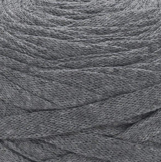 Пряжа YarnArt Ribbon №758 темно-сірий, для макраме в'язання спицями та гачком 758 фото