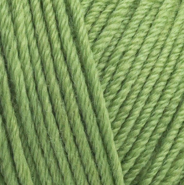 Пряжа Gazzal Wool 115 № 3326 зелений колір, 115м/50гр, 100% вовна мериноса, для ручного в'язання спицями та гачком 3326 фото