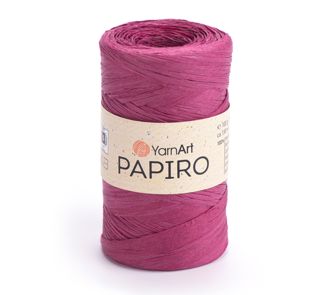 Рафія YarnArt Papiro (Папіро) №1322 фуксія, целюлоза, нитки для в’язання 1322 фото Рафія YarnArt Papiro (Папіро) №1322 фуксія, целюлоза, нитки для в’язання 1322 фото