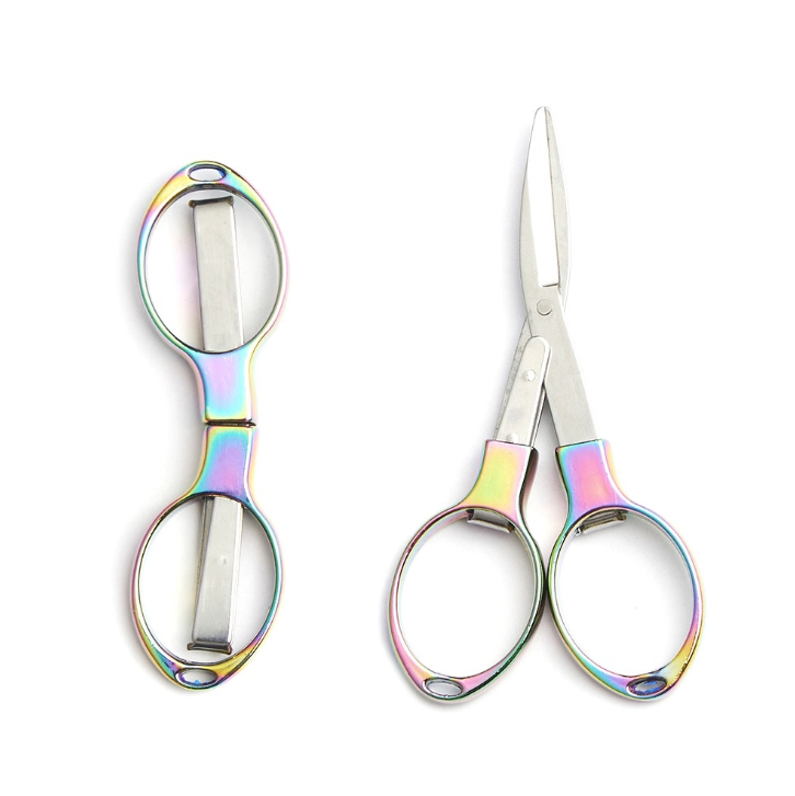Складные ножницы RAINBOW FOLDING SCISSORS KnitPro, аксессуары для вязания и рукоделия 36646 фото