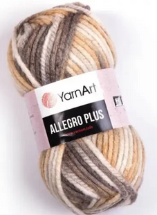 Пряжа YarnArt Allegro Plus №750, пряжа напіввовна, для ручного в'язання спицями та гачком 750 фото