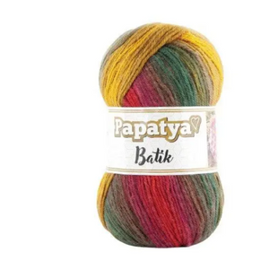 Пряжа Papatya Batik (Папатя Батiк) №55434, акрилова нитки для в'язання спицями і гачком 55434 фото